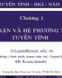 Bài giảng Đại số tuyến tính: Chương 1 - Lê Văn Luyện