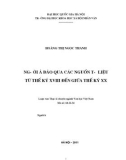 Luận văn Thạc sĩ Văn học: Người ả đào qua các nguồn tư liệu từ thế kỷ XVIII đến giữa thế kỷ XX