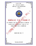 Khóa luận tốt nghiệp: Giải pháp tạo động lực làm việc cho người lao động tại Công ty cổ phần Vật tư nông nghiệp Thừa Thiên Huế