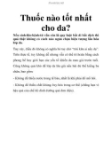 Thuốc nào tốt nhất cho da?