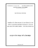 Luận văn Thạc sĩ Khoa học lâm nghiệp: Nghiên cứu tình trạng và tập tính của Voi Châu Á (Elephas maximus innaeus, 1758) tại Khu bảo tồn thiên nhiên - Văn hóa Đồng Nai