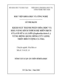 Tóm tắt luận án Tiến sĩ Hóa học: Khảo sát thành phần hóa học và khả năng kích thích hệ miễn dịch của Cỏ sữa lá lớn vùng Đồng bằng sông Cửu Long trên đối tượng cá tra