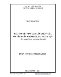 Luận văn Thạc sĩ Khoa học Ngữ văn: Tiểu thuyết