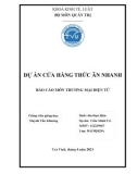 Báo cáo môn Thương mại điện tử: Dự án cửa hàng thức ăn nhanh