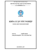 Khóa luận tốt nghiệp Quản trị doanh nghiệp: Một số biện pháp nâng cao hiệu quả sử dụng nhân lực tại công ty TNHH Phúc Thuận