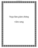 Yoga làm giảm chứng viêm sưng