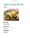 Canh khổ qua nấu thịt nạc