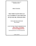 Luận văn Thạc sĩ Quản trị kinh doanh: Phát triển nguồn nhân lực tại văn phòng Uỷ ban nhân dân huyện ĐăK LăK, tỉnh Đăk Nông
