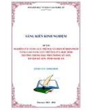 Sáng kiến kinh nghiệm THPT: Nghiên cứu năng lực trí tuệ và một số biện pháp nâng cao năng lực trí tuệ của học sinh trường trung học phổ thông Kỳ Sơn, huyện Kỳ Sơn, tỉnh Nghệ An