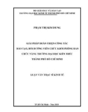 Luận văn Thạc sĩ Kinh tế: Giải pháp hoàn thiện công tác đào tạo, bồi dưỡng viên chức khối phòng ban chức năng trường Đại học Kiến trúc thành phố Hồ Chí Minh