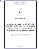 Tóm tắt luận văn Thạc sĩ Y tế công cộng: Thực trạng và một số yếu tố liên quan đến nhiễm giun truyền qua đất của học sinh lớp 3-4 tại 2 huyện thuộc tỉnh Phú Thọ năm học 2018-2019