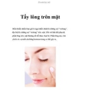 Tẩy lông trên mặt