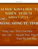 Đề tài: PHƯƠNG PHÁP CHẾ TẠO MÀNG MỎNG