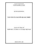 Luận văn Thạc sĩ Ngôn ngữ Văn học và Văn hoá Việt Nam: Tản văn của Nguyễn Quang Thiều