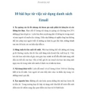 10 bài học từ việc sử dụng danh sách Email