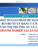 Tiểu luận:Một số giải pháp để hạn chế rủi ro xuất khẩu cá Basa vào thị trường EU của các doanh nghiệp tại An Giang