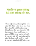 Muỗi và gene chống ký sinh trùng sốt rét.