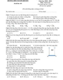 Đề thi học kì 2 môn Vật lí lớp 11 năm 2020-2021 có đáp án - Trường THPT Nguyễn Khuyến