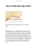 Sẹo có làm bạn mặc cảm?