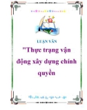 Luận văn- đề tài :  Thực trạng vận động xây dựng chính quyền