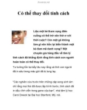 Có thể thay đổi tính cách