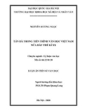 Tóm tắt Luận án Tiến sĩ Văn học: Tản Đà trong tiến trình văn học Việt Nam nửa đầu thế kỉ XX