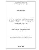 Luận văn Thạc sĩ Quản lý giáo dụ: Quản lý hoạt động bồi dưỡng cán bộ trường Cao đẳng An ninh nhân dân I theo vị trí việc làm