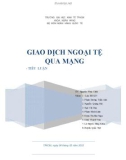 Tiểu luận: Giao dịch ngoại tệ qua mạng