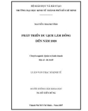 Luận văn Thạc sĩ Kinh tế: Phát triển du lịch Lâm Đồng đến năm 2020