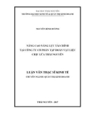 Luận văn Thạc sĩ Kinh tế: Nâng cao năng lực tài chính tại công ty Cổ phần tập đoàn Vật liệu chịu lửa Thái Nguyên