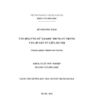 Tóm tắt Khóa luận tốt nghiệp khoa Văn hóa học: Văn hóa ứng xử tại khu chung cư Trung Văn, huyện Từ Liêm, Hà Nội