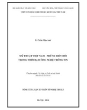 Tóm tắt Luận án Tiến sĩ Nghệ thuật: Mỹ thuật Việt Nam - Những biến đổi trong thời đại công nghệ thông tin