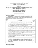 Đáp án đề thi tốt nghiệp cao đẳng nghề khoá 3 (2009-2012) - Nghề: Hướng dẫn du lịch - Môn thi: Thực hành nghề - Mã đề thi: DA HDDL-TH22