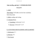 Giáo án tiếng anh lớp 5 - CONSOLIDATION Period 50