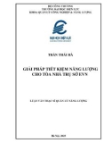 Luận văn Thạc sĩ Quản lý năng lượng: Giải pháp tiết kiệm năng lượng cho Tòa nhà trụ sở EVN