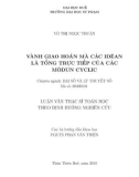 Luận văn Thạc sĩ Toán học: Vành giao hoán mà các Iđêan là tổng trực tiếp của các môđun Cyclic