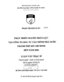 Luận văn Thạc sĩ Quản trị kinh doanh: Phát triển nguồn nhân lực tại Công ty Đầu tư Tài chính Nhà nước thành phố Hồ Chí Minh