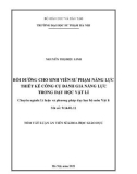 Tóm tắt Luận án Tiến sĩ Khoa học Giáo dục: Bồi dưỡng cho sinh viên sư phạm năng lực thiết kế công cụ đánh giá năng lực trong dạy học vật lý