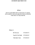 Đề tài: Quản lý hệ thống bán vé máy bay của hãng hàng không vietnam airline sử dụng mô hình CSDL phân tán SQL server