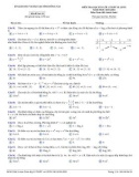 Đề thi học kì 1 môn Toán 12 năm 2019-2020 có đáp án - Sở GD&ĐT tỉnh Đồng Nai