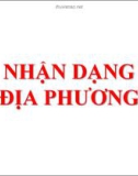 Bài giảng Nhận dạng địa phương - Phan Chánh Dưỡng