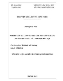 Tóm tắt Luận án Tiến sĩ Kỹ thuật: Nghiên cứu xử lý nước thải chế biến cao su bằng phương pháp hóa lý – sinh học kết hợp