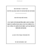 Luận văn Thạc sĩ Kinh tế: Các nhân tố ảnh hưởng đến chất lượng dịch vụ kiểm toán báo cáo tài chính của các công ty kiểm toán độc lập tại thành phố Hồ Chí Minh