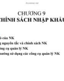 Chính sách nhập khẩu