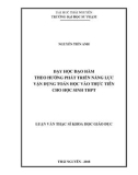 Luận văn Thạc sĩ Khoa học giáo dục: Dạy học đạo hàm theo hướng phát triển năng lực vận dụng toán học vào thực tiễn cho học sinh THPT