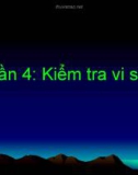 Phần 4: Kiểm tra vi sinh