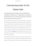 Cảnh đẹp Dung Quất -Sa Cần (Quảng Ngãi)