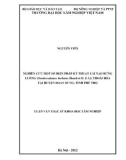 Luận văn Thạc sĩ Khoa học Lâm nghiệp: Nghiên cứu một số biện pháp kỹ thuật cải tạo rừng Luồng (Dendrocalamus barbatus Hsueh et D. Z. Li) thoái hóa tại huyện Đoan Hùng tỉnh Phú Thọ