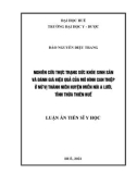 Luận án Tiến sĩ Y học: Nghiên cứu thực trạng sức khỏe sinh sản và đánh giá hiệu quả của mô hình can thiệp ở nữ vị thành niên huyện miền núi A Lưới, tỉnh Thừa Thiên Huế