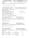 Đề thi giữa học kì 1 môn Toán lớp 12 năm 2020-2021 có đáp án - Trường THPT Lý Tự Trọng (Quản Nam)